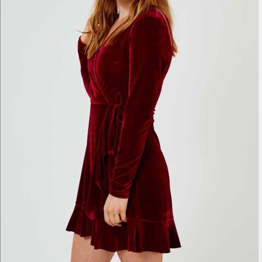 Red velvet dress
